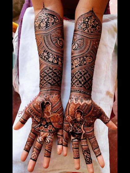 Shaik Tabassum - Destination Wedding Mehendi Portrait Mehendi: Capturing Likeness in Henna photo 10