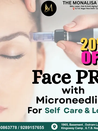 Combine the power of Face PRP with Microneedling for the ultimate self-care treatment. This duo enhances collagen production and skin renewal, and we are currently offering a special discount.