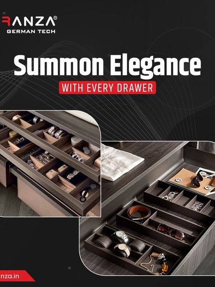 Summon elegance with every drawer. These images show how my compartmentalized organizers can be used to create a bespoke storage solution for watches, sunglasses, and belts.