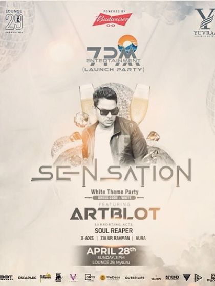 A duplicate of my headlining flyer for my Mysore debut.