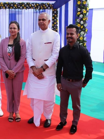 Standing with officers of the Indian Coast Guard and the Governor of Gujarat. These moments of recognition inspire me to continue telling stories that matter.