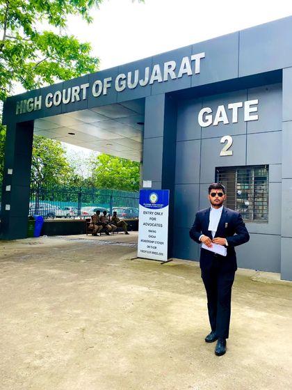At the High Court of Gujarat. I travel across the country when a case demands my expertise and aggressive defense strategy.
