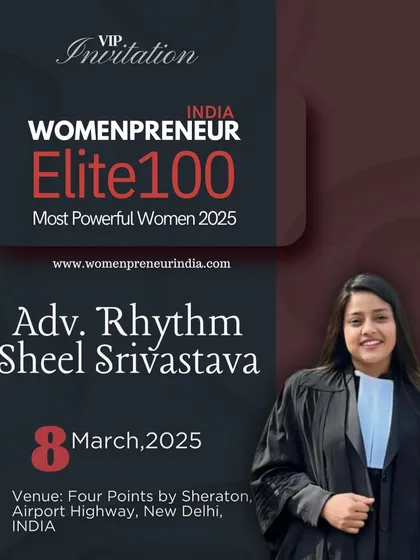 The official invitation for the Womenpreneur Elite 100 event. A proud moment to be counted among the most powerful women of 2025.
