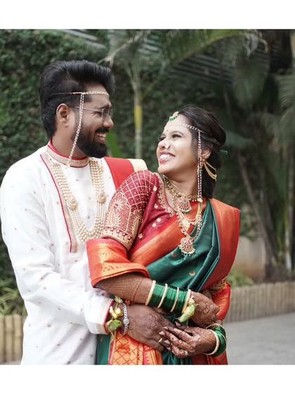 A warm and loving embrace, this portrait captures the couple's joy and connection.