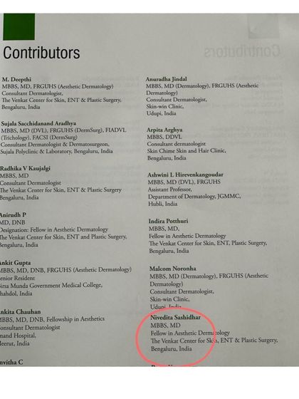 Nivedita Sashidhar - Medical Dermatology My Academic and Professional Journey photo 13