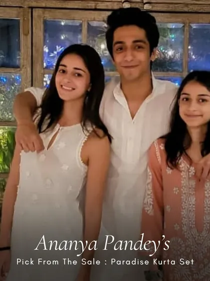 Ananya’s pick from the sale is my Paradise Kurta Set. I love how she styled this sleeveless kurta with its unique dhoti pants for a modern ethnic look.