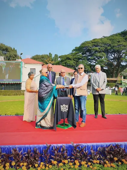 Presenting the Jayant Shah Memorial Trophy.