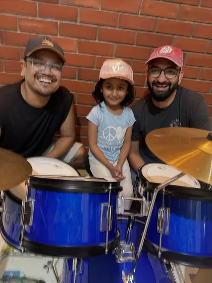 Another great shot with our youngest drummer. We believe in building a friendly and supportive relationship with every student and their family.
