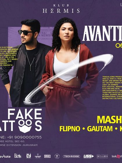 The poster for a 5 AM set at Klub Hermis, alongside Fake Tattoos and Avantika. These early morning sets are always special.