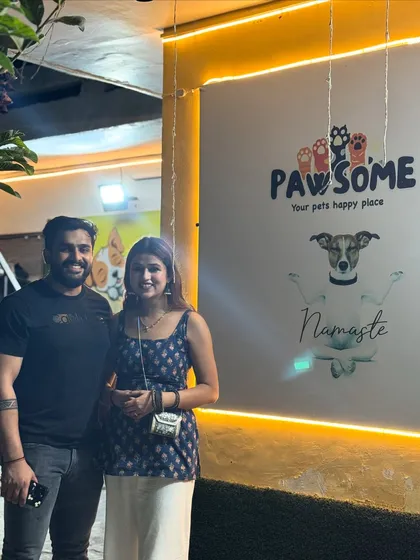 Posing in front of our Pawsome sign. I love when clients feel as much a part of our family as their pets do.