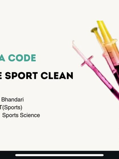 The title slide of our internal presentation: "WADA Code: Keeping the Sport Clean." This is a non-negotiable part of our curriculum for both coaches and athletes.