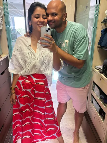 A personal moment with my husband. Even when we're not trying, we often end up color coordinating. Style is a part of my life in every way, and I love sharing these little snippets with you.