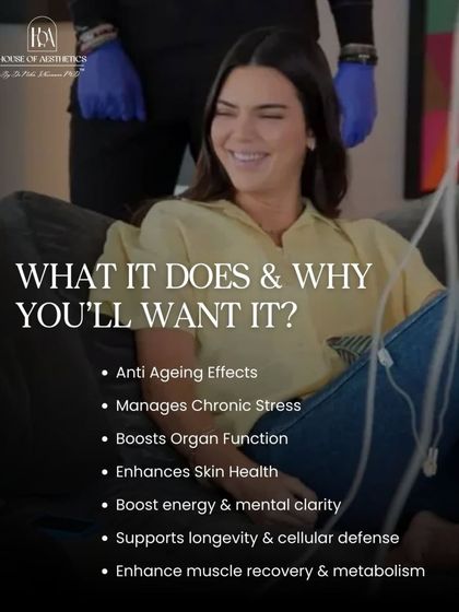 Why will you want an NAD+ IV Drip? It has powerful anti-aging effects, helps manage chronic stress, boosts organ function, enhances skin health, and improves mental clarity and energy levels.