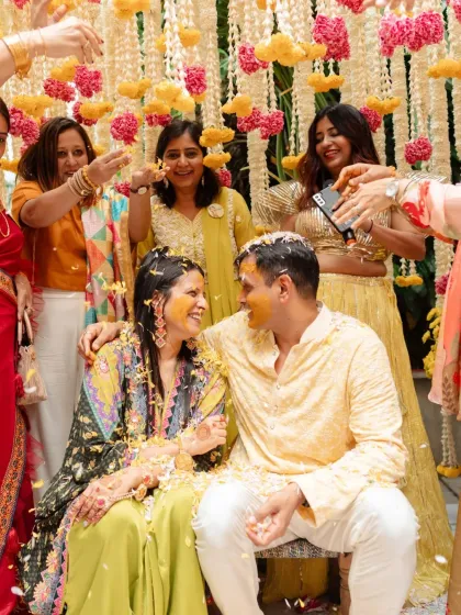 Crimson and Cherry - Full-Service Wedding Planning & Execution Joyful Haldi Ceremonies photo 8