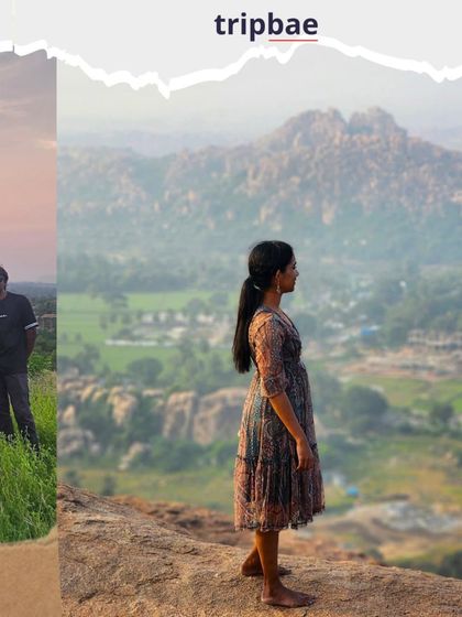 A collage showing solo travelers and beautiful landscapes, promoting the idea of a Christmas trek.