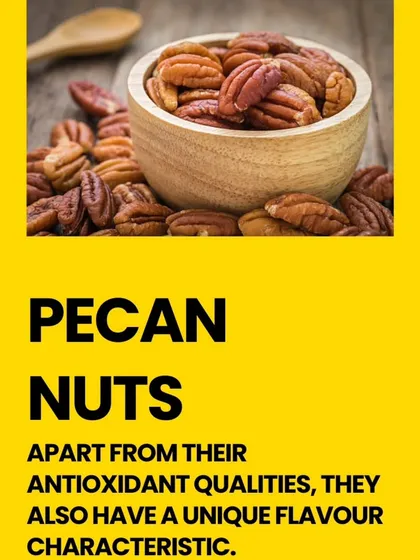 Pecan nuts not only have a unique, delicious flavor but are also packed with antioxidant qualities, making them a great choice for a healthy snack.