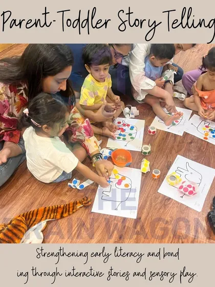 See stories come to life in our Parent-Toddler Storytelling program. Here, we're strengthening early literacy skills by making a colorful craft inspired by the story of Elmer the Elephant, turning reading into an interactive, hands-on adventure.