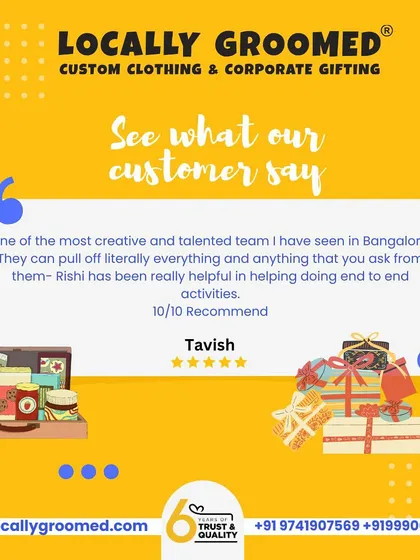 "One of the most creative and talented teams I have seen in Bangalore." We are thrilled to receive such high praise. This testimonial from Tavish gives us a 10/10 recommendation for our end-to-end service.