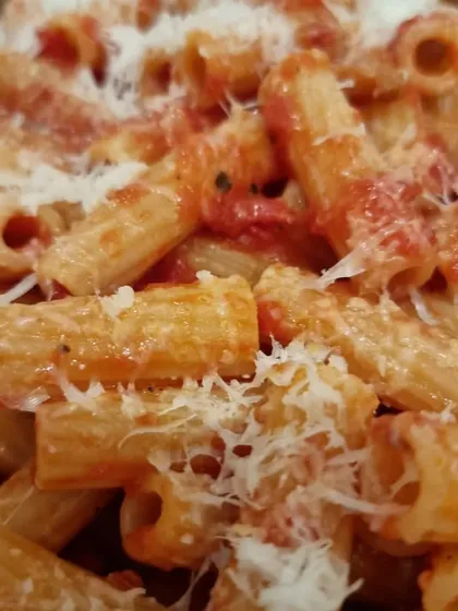 You can't go wrong with a classic Rigatoni Amatriciana. The Italian Consul General himself came into our kitchen to show us his famous recipe, and we were happy to serve it at his birthday.