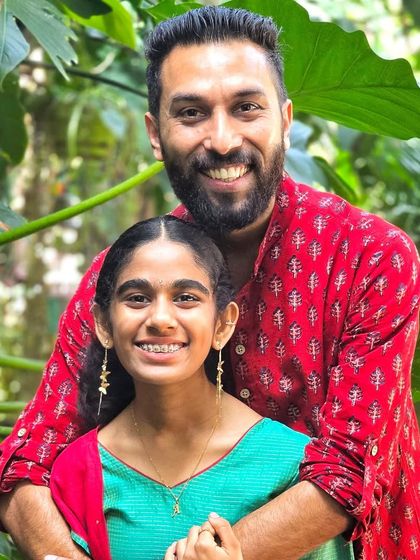 A happy moment with my daughter in the garden. Teaching her about nature is one of my greatest joys.
