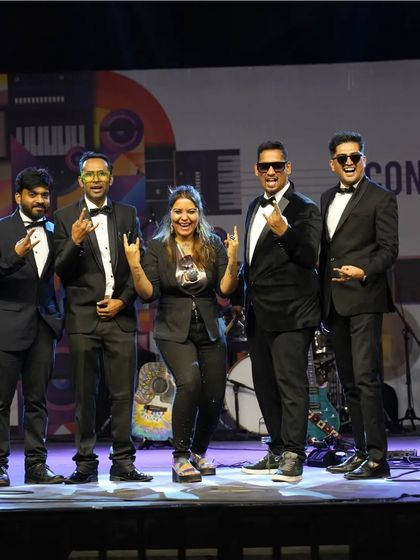 Another shot of the band on the big stage at Phoenix Marketcity. We always have a great time performing at such vibrant venues.