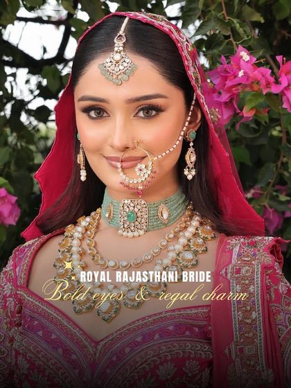 Or perhaps a Royal Rajasthani Bride? This vibe is defined by bold eyes and regal charm.