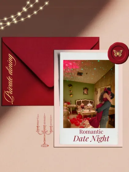 This is what I love to create: a completely private and romantic setting for your special date night. I can arrange everything from the rose petals to the soft lighting, ensuring the entire space is yours to create an unforgettable memory.