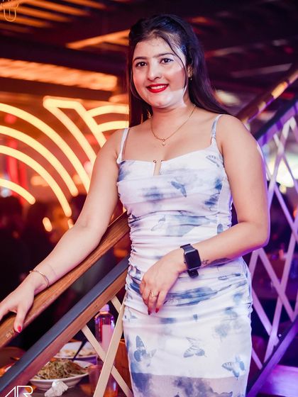 A beautiful smile from a partygoer at The Fixx.