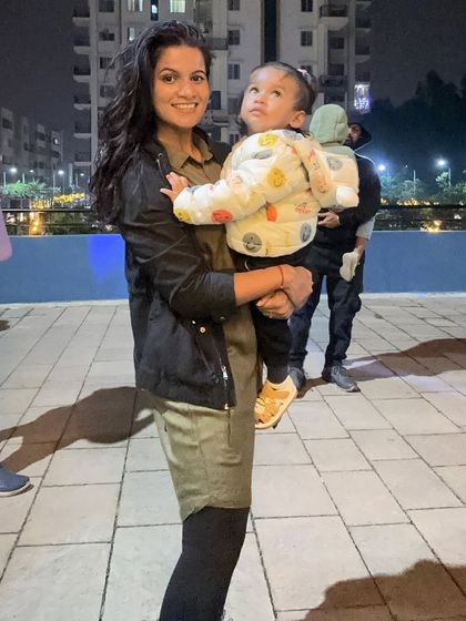 Bidding bye to a tough year and looking forward to the new one with hope. A New Year's picture with my son.