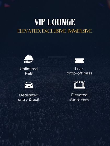 The benefits of our VIP Lounge package. We provide an all-inclusive experience with unlimited food and beverages, dedicated entry and exit, and a prime elevated stage view.