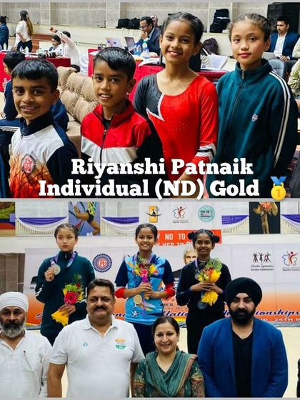 More moments of triumph from various competitions, showcasing our gymnasts with their medals, trophies, and proud coaches.