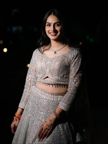 A radiant smile from the bride before her big performance. Our job is to handle the stress so she can just shine.