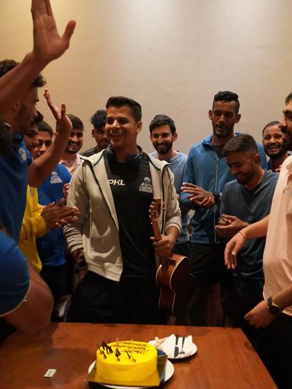 The team celebrating together. These moments of shared joy are just as important as the hard work we put in during training.