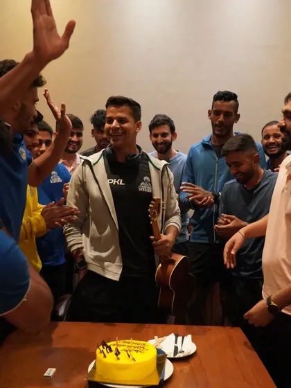 The team celebrating together. These moments of shared joy are just as important as the hard work we put in during training.