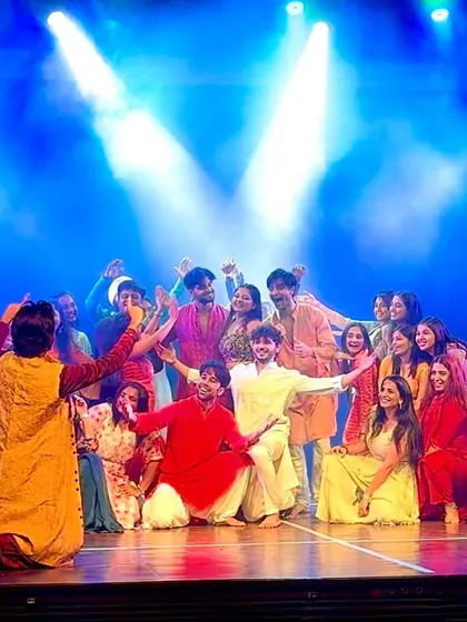 The entire cast of one of our Bollywood numbers at 'Manch 24' taking a final bow. The joy and energy are infectious.