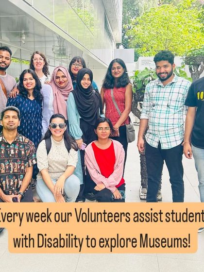 Every week, our volunteers assist students with disability to explore museums across Bangalore. Join us this weekend and help make art accessible for all.