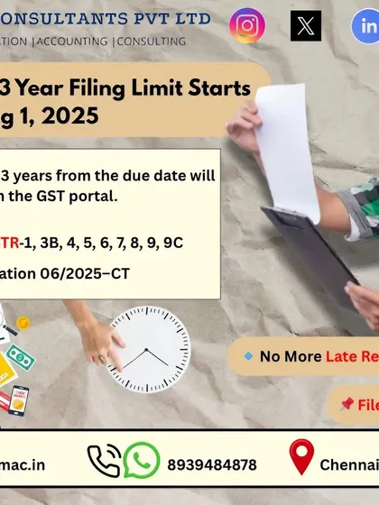 Here's a critical GST update you cannot afford to miss. From August 1, 2025, the GST portal will automatically reject any returns that are more than three years past their due date. If you have any old, pending returns like GSTR-1 or 3B, now is the time to get them filed before this rule makes it impossible.