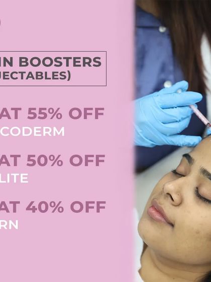 Our Festive Glow Camp includes incredible offers on injectable skin boosters. Get a flat discount on Viscoderm, Volite, and PDRN to deeply hydrate and rejuvenate your skin.