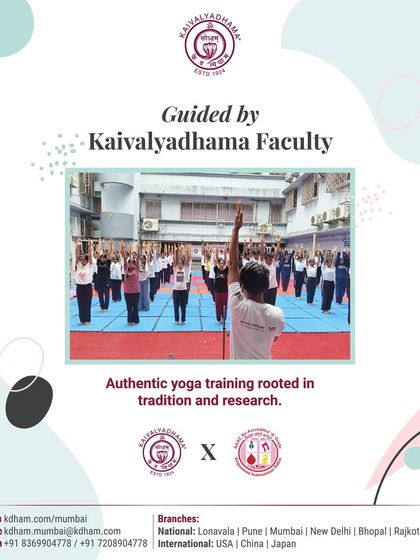 My faculty guides a large group of NSS students through a yoga session. This demonstrates my commitment to community outreach and providing authentic yoga training rooted in tradition and research.