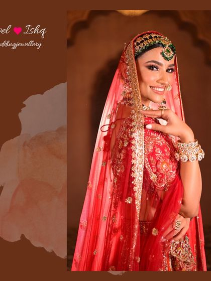 A happy, smiling bride. This image captures the joy of wearing jewellery that makes you feel beautiful and confident on your big day.