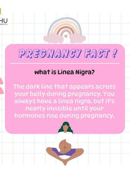 What is the Linea Nigra? It's the dark line that can appear on your belly during pregnancy. It's always there but becomes visible as your hormones rise, like a beautiful mark of creation.