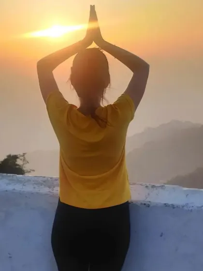 "Om Bhanave Namah." I salute Him who illuminates. Practicing Surya Namaskar at sunrise is transformative for your body and mind.