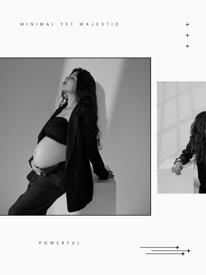 Minimal yet majestic. This artistic black and white collage highlights the beautiful lines and shadows, creating a powerful and contemplative mood.