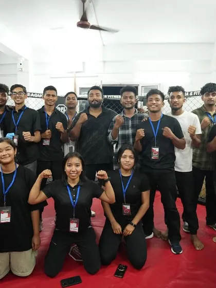 The incredible crew that made our Dojang Fight League a success. This team handled over 170 athletes and 100 fights in a single day. Their energy and dedication are the backbone of our community.
