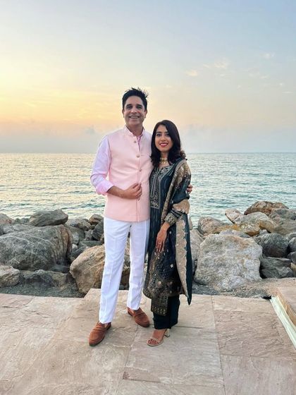 With a wonderful sunset over the sea, it was delightful to watch this amazing couple start their journey together at a destination wedding.