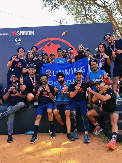 Post race celebrations with the crew at the Spartan Race finish line. Look at all those medals and happy faces. This is the reward for all the hard work we put in during our OCR bootcamps.