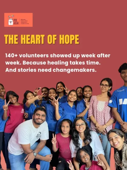 This is the heart of hope: our community of over 140 volunteers and the children whose lives they touch. We believe healing takes time, and stories need changemakers. Together, we show up week after week to build a brighter future.