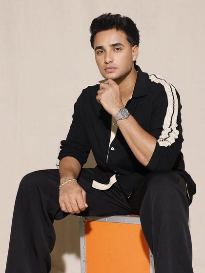 For his appearance on The Kapil Sharma Show, I styled cricketer Abhishek Sharma in this cool, retro-inspired shirt from Palm Angels. It’s a relaxed but stylish look perfect for a TV appearance.