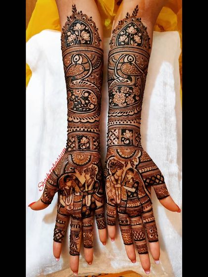 Shaik Tabassum - Destination Wedding Mehendi Portrait Mehendi: Capturing Likeness in Henna photo 14