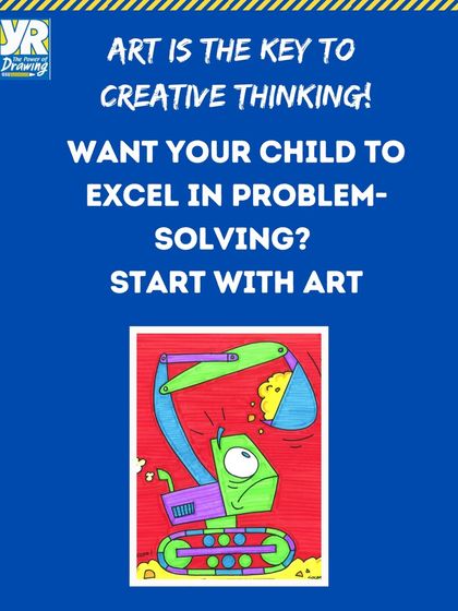 Art is a powerful tool for developing creative thinking and problem-solving skills. This graphic explains how our classes help your child excel in these critical areas.